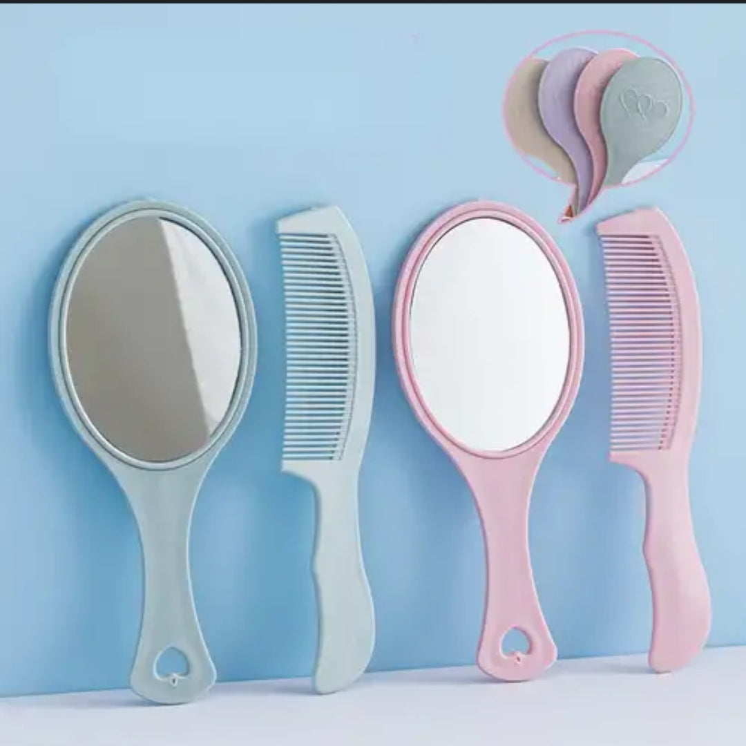 3sets Hand mirror comb