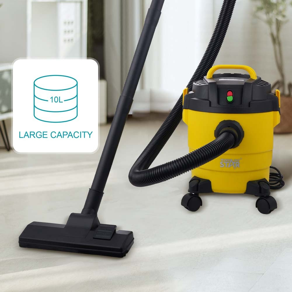 Winning Star Wet & Dry Vacuum Cleaner 10L | Carpet & Floor Cleaning Vacuum