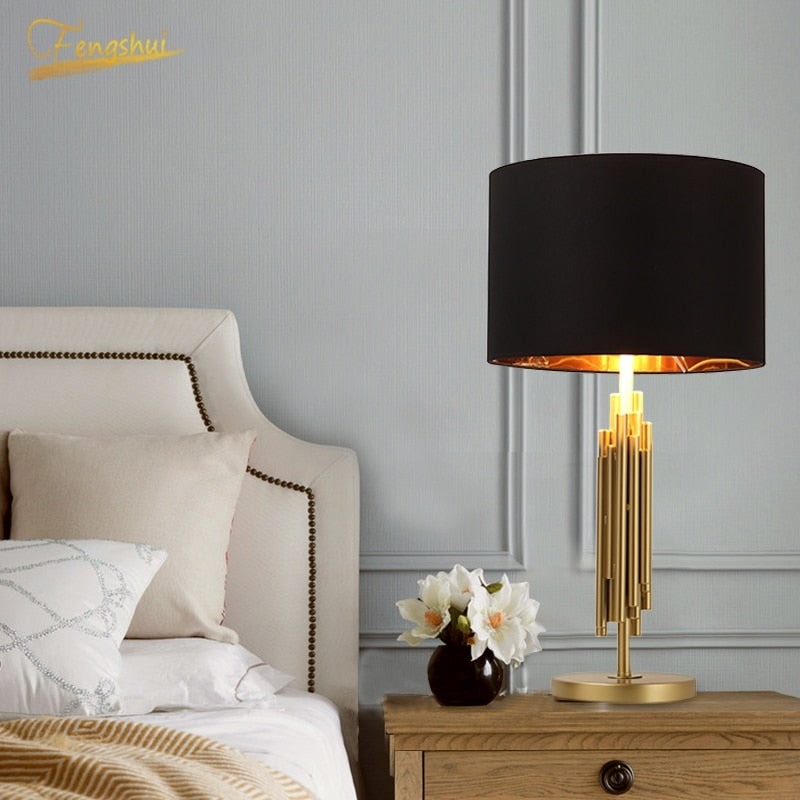 Nordic LED Iron Art Table Lamp Cafe Modern Restaurant Living Room Desk Lamp Bedroom Bedside Table Light Reading Decor Light