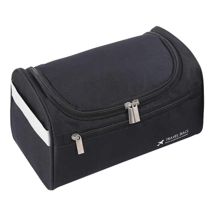 Travel Toiletry Bag for Hanging Men and Women Cosmetic Bag with Mesh and Zip Compartment Large Wash Bag Waterproof Men Women for Suitcase Hand Luggage