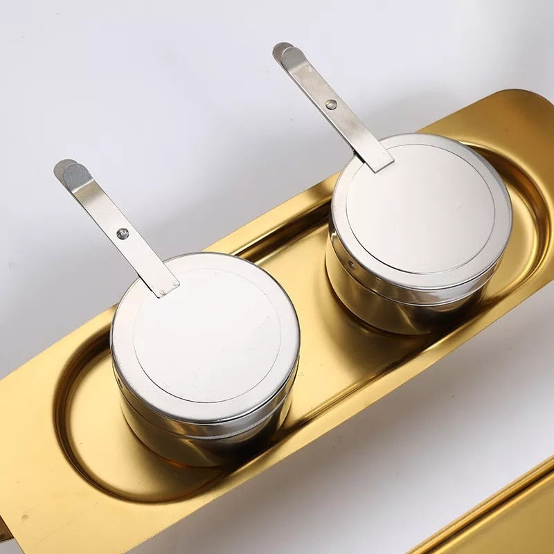 Signature 6L Gold Rolltop Chafing Dish with Glass Window – Elegant Buffet Food Warmer