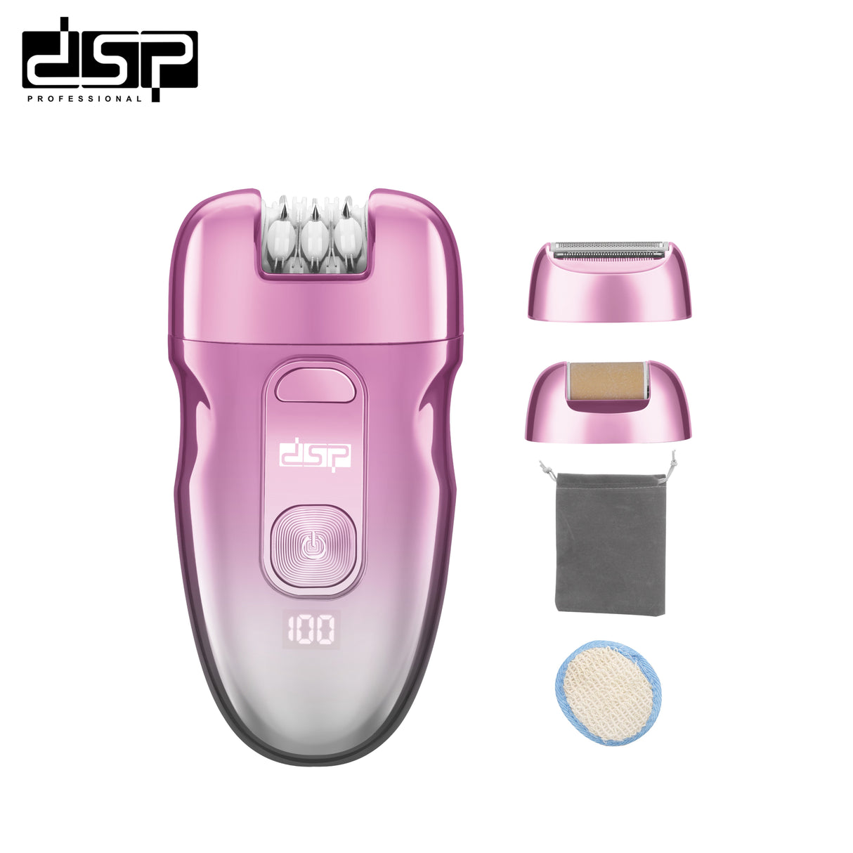 DSP 3-in-1 Electric Facial Hair Remover | Eyebrow Trimmer, Ladies Shaver & Epilator