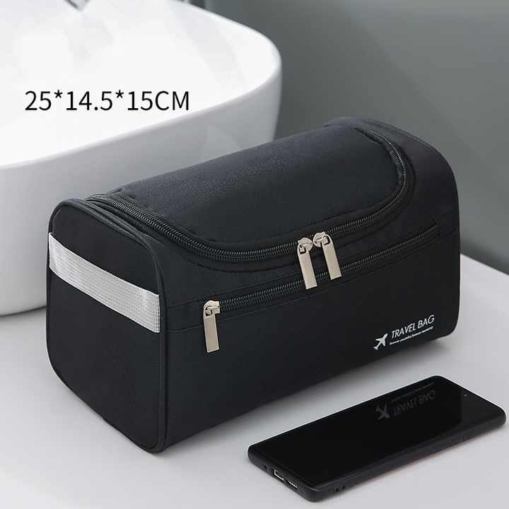 Travel Toiletry Bag for Hanging Men and Women Cosmetic Bag with Mesh and Zip Compartment Large Wash Bag Waterproof Men Women for Suitcase Hand Luggage