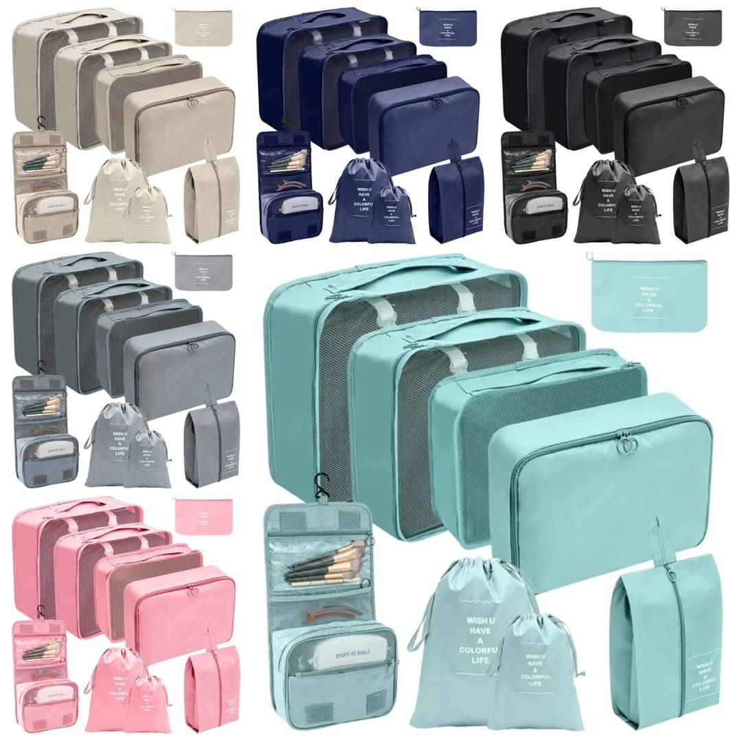 9pcs Luggage Travel Organizers