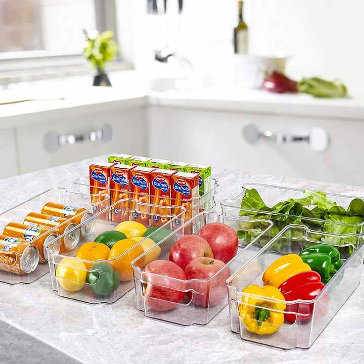 Long Acrylic Fridge & Shelf Storage Containers