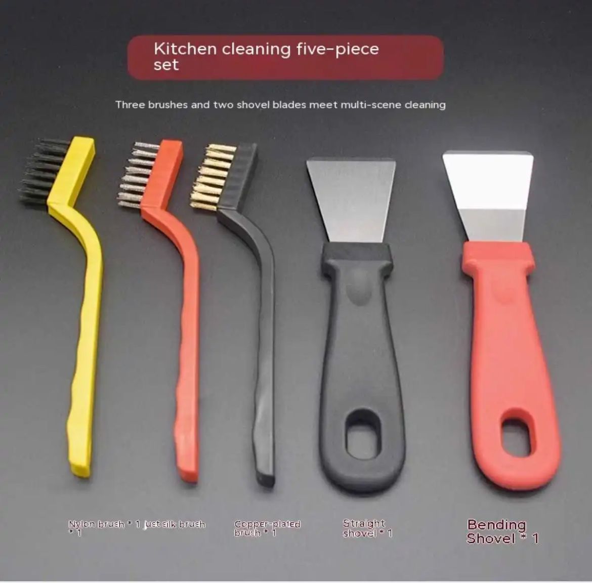 5 pcs Kitchen Cleaning Brush Set