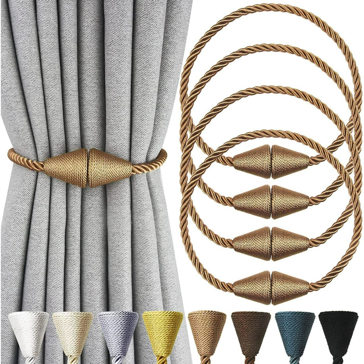 Magnetic Curtain Tiebacks 2pcs