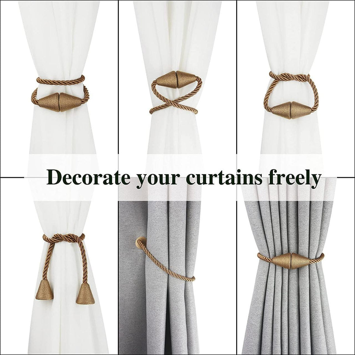 Magnetic Curtain Tiebacks 2pcs