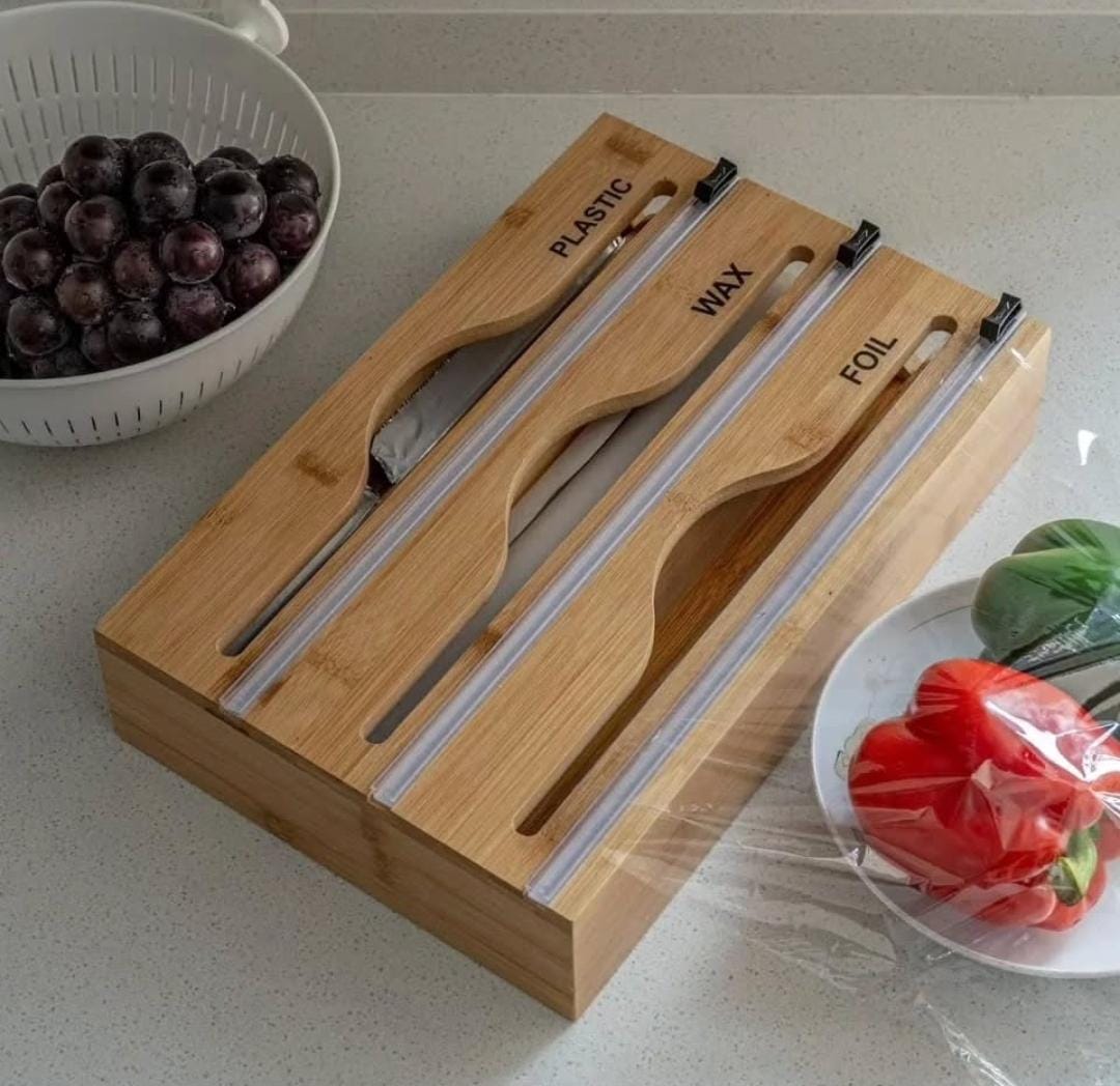 Bamboo wrap dispenser with cutter
3 layer