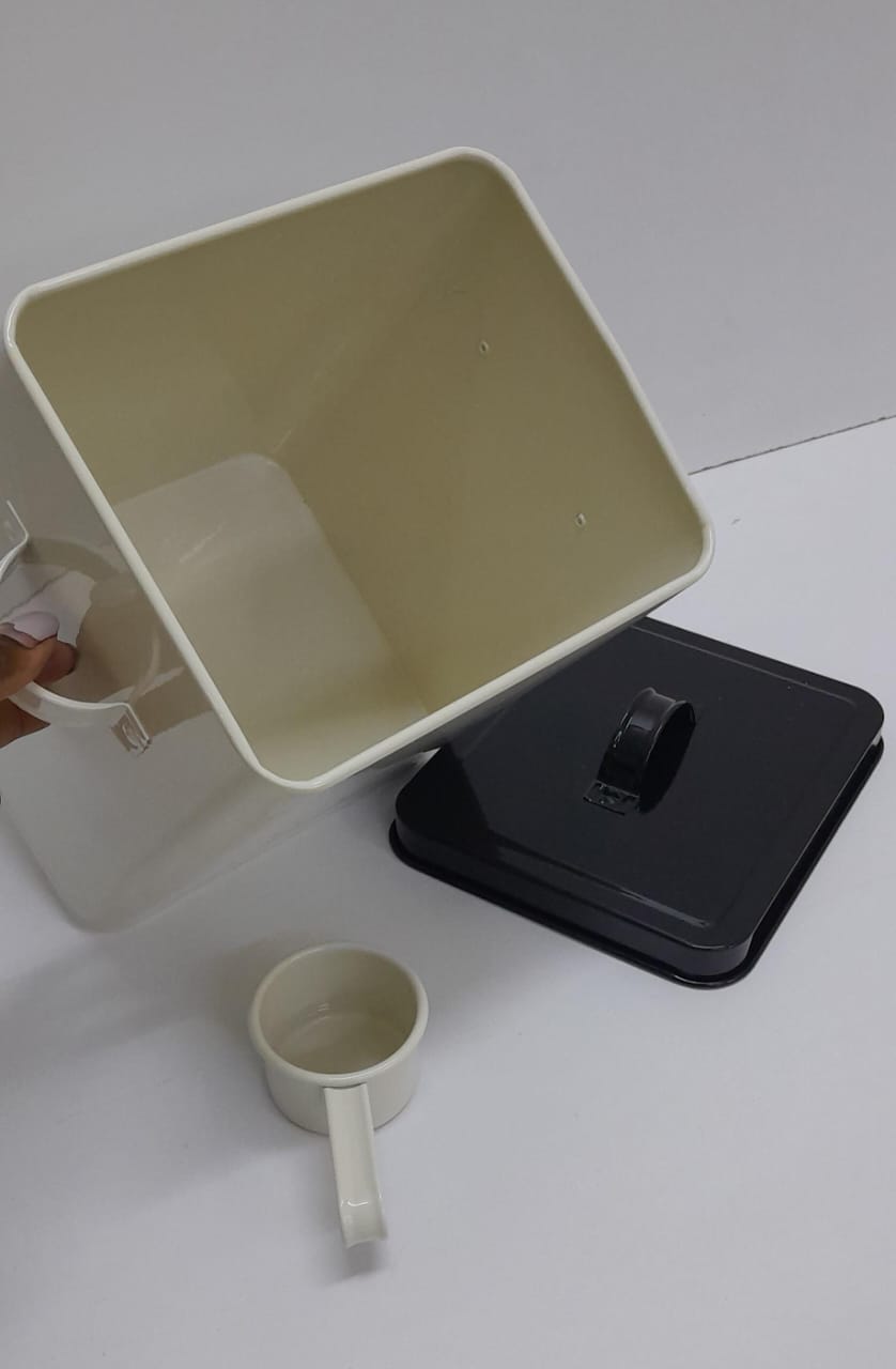 SQUARE metallic storage box.... laundry detergent//powder//food freshness