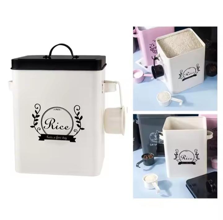 SQUARE metallic storage box.... laundry detergent//powder//food freshness
