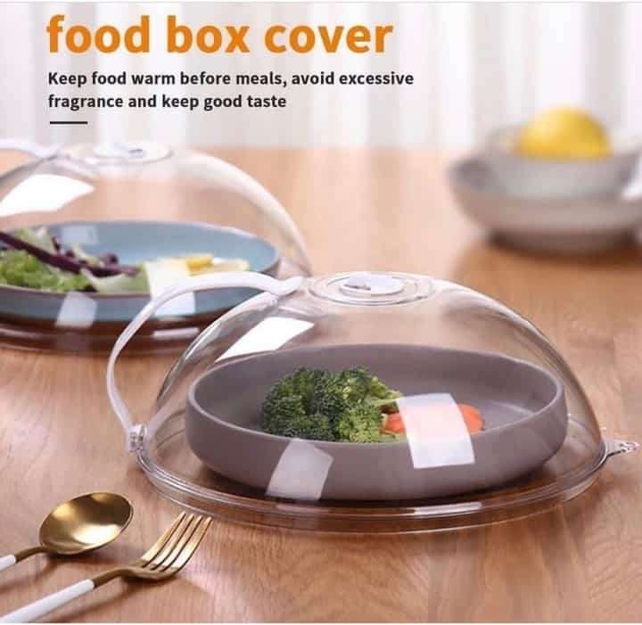Heavy microwave cover with white handle