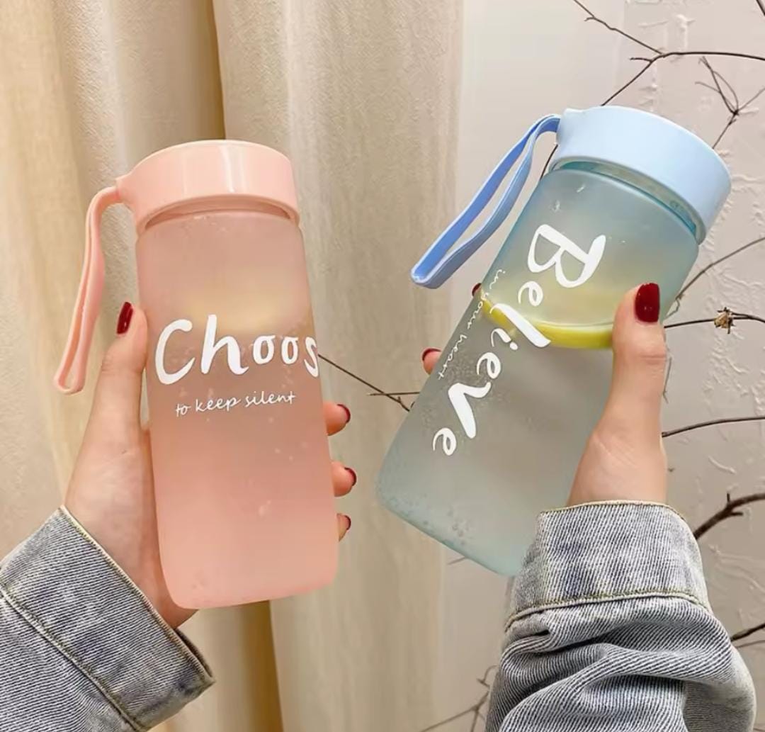 Frosted water bottles