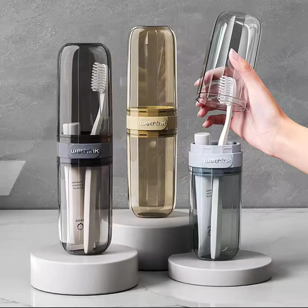 Portable tooth brush/paste holder