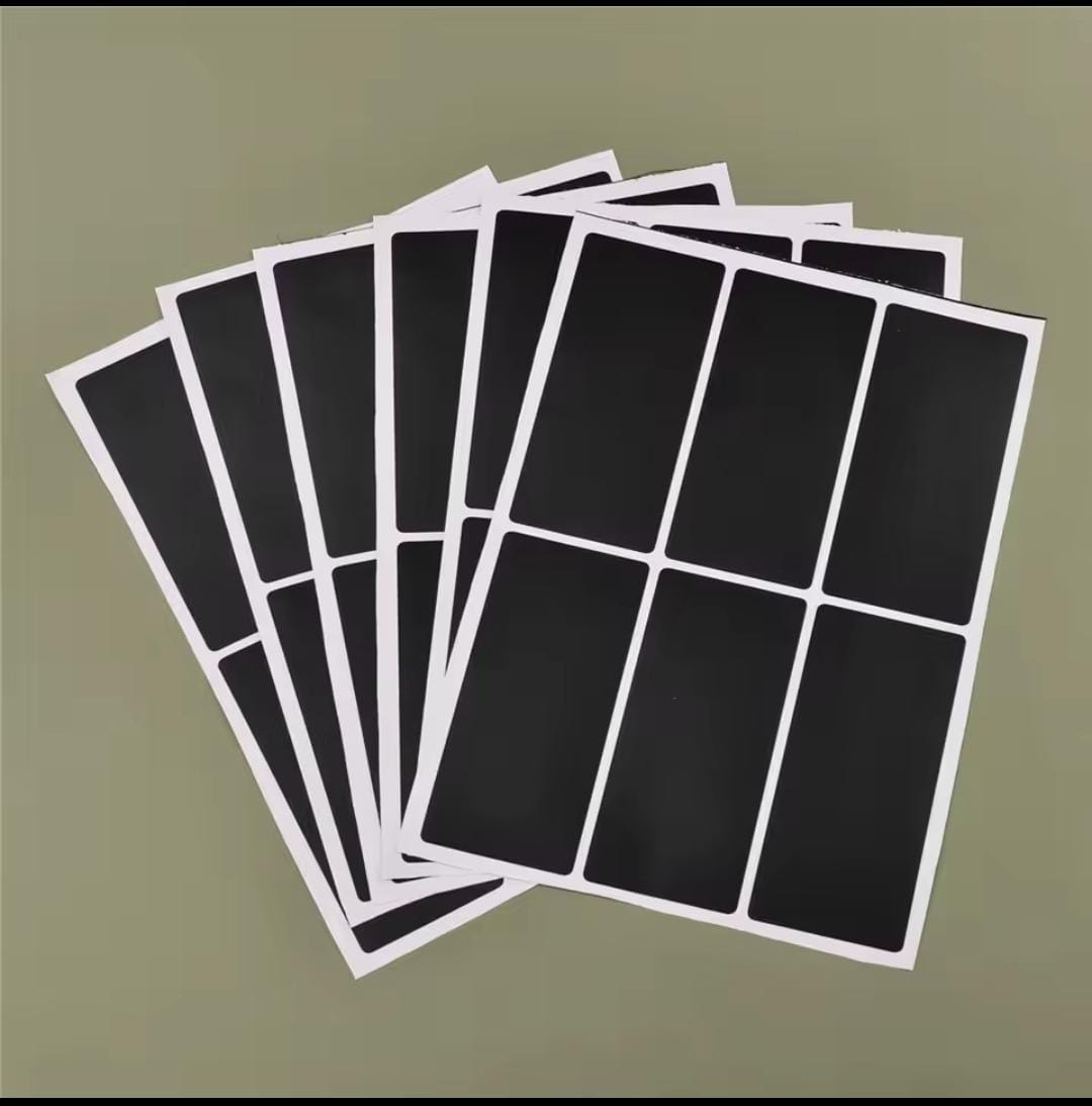 Rectangular Black spice labels
24pcs plus pen