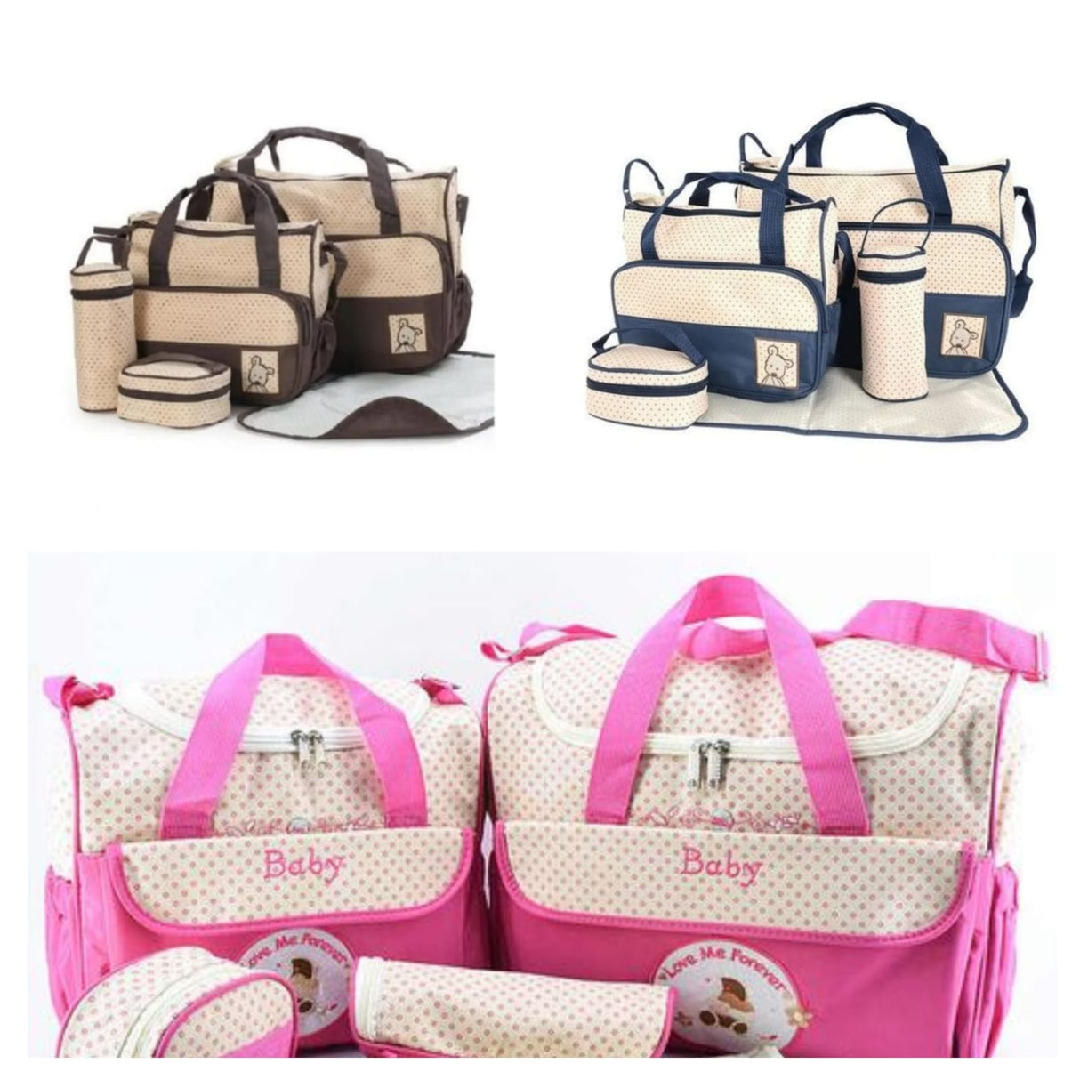 5in1 Diaper Bag black