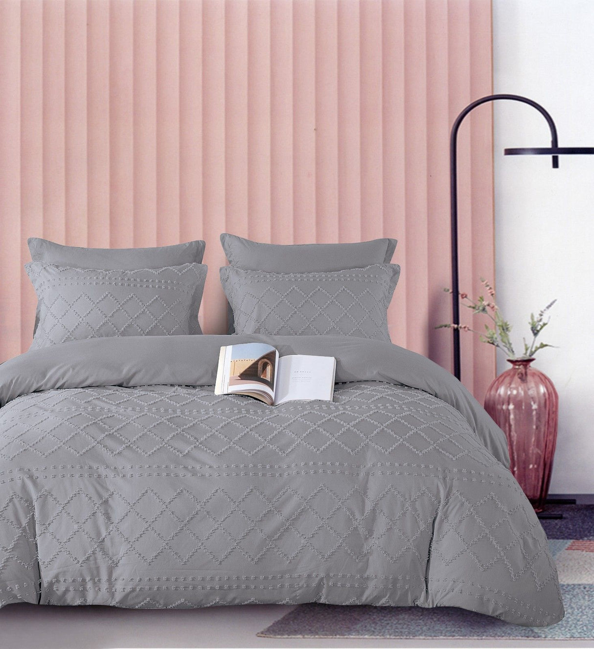 marble and tufted duvet cover