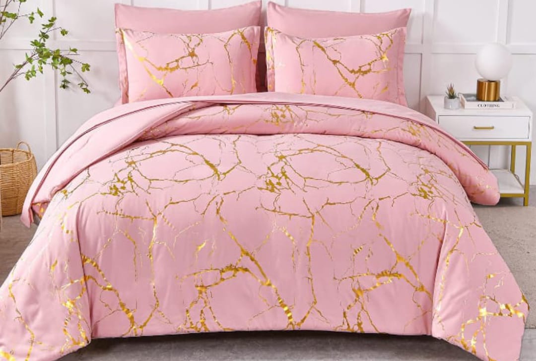 marble and tufted duvet cover