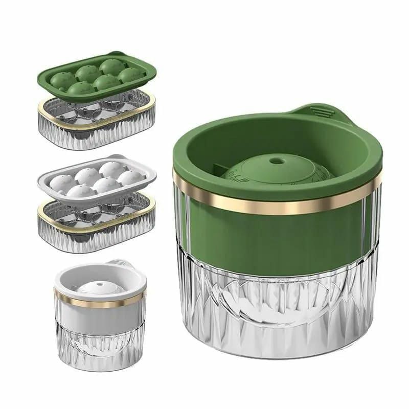 2 in 1 ice cube maker with tray and ball maker