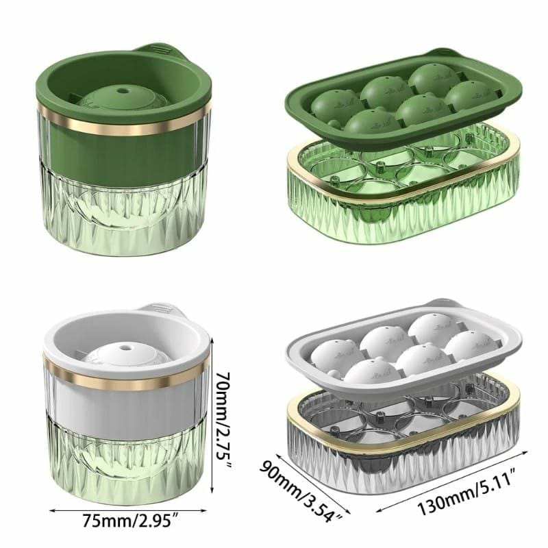 2 in 1 ice cube maker with tray and ball maker
