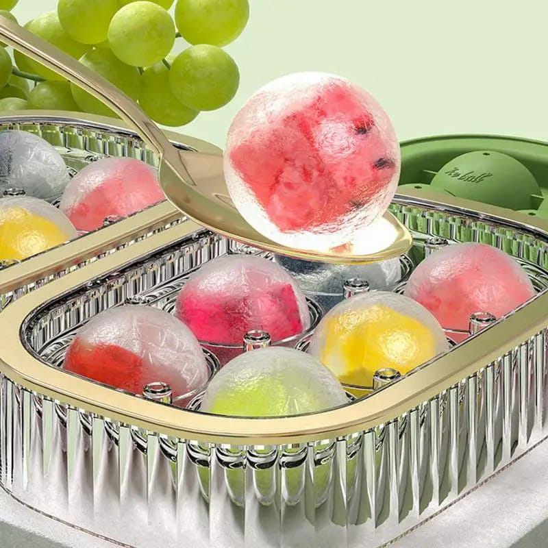 2 in 1 ice cube maker with tray and ball maker