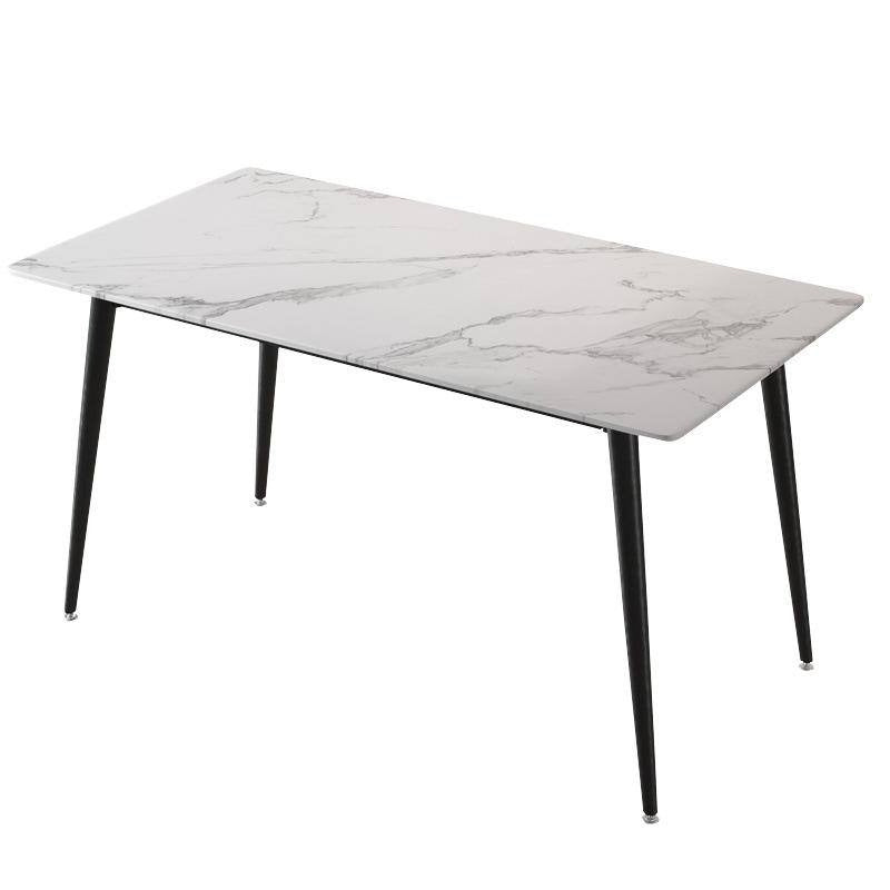 Stylish Stone Table with Black Legs