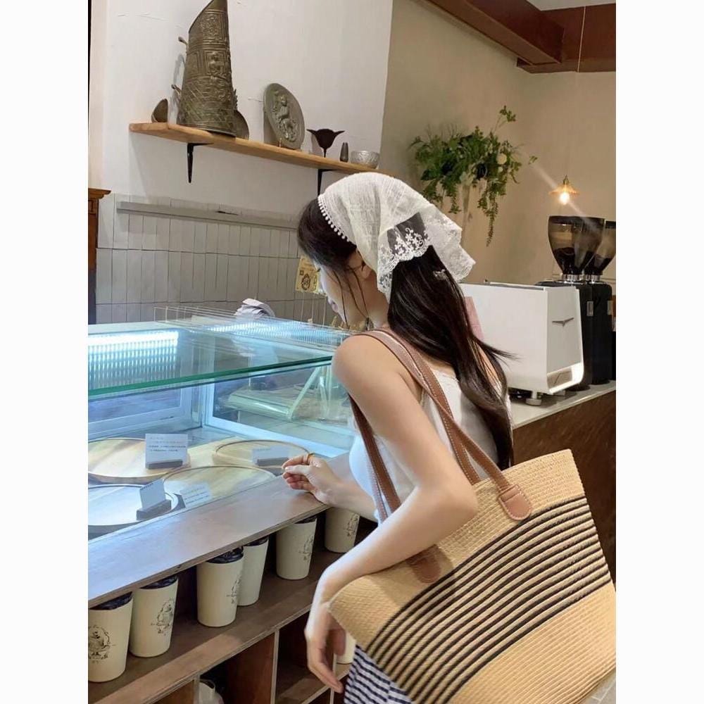 Summer Straw Woven Beach Bag and Hat