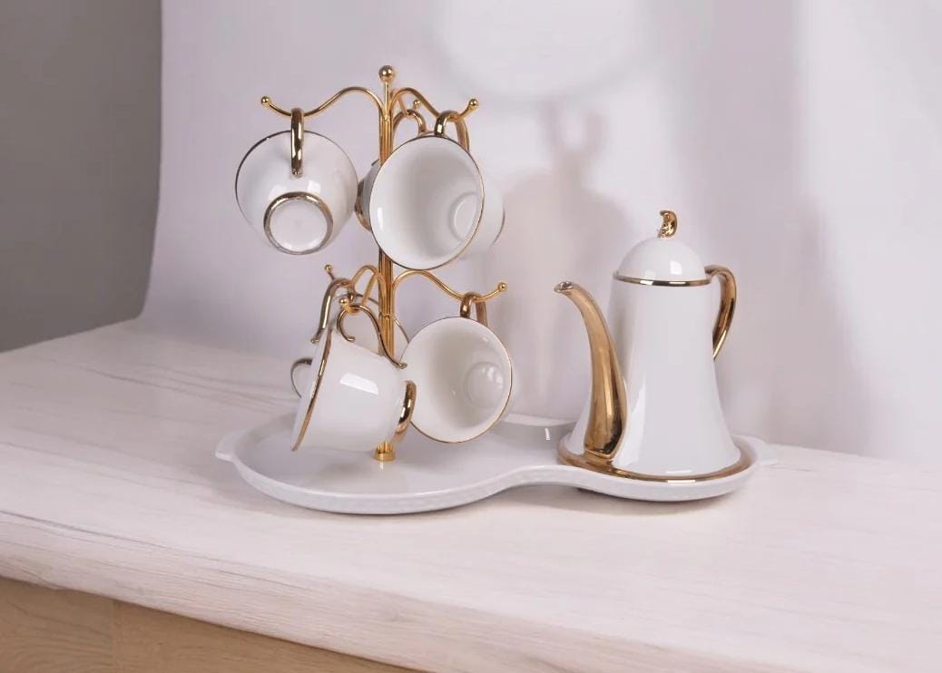 Fine ceramic 9pc tea set