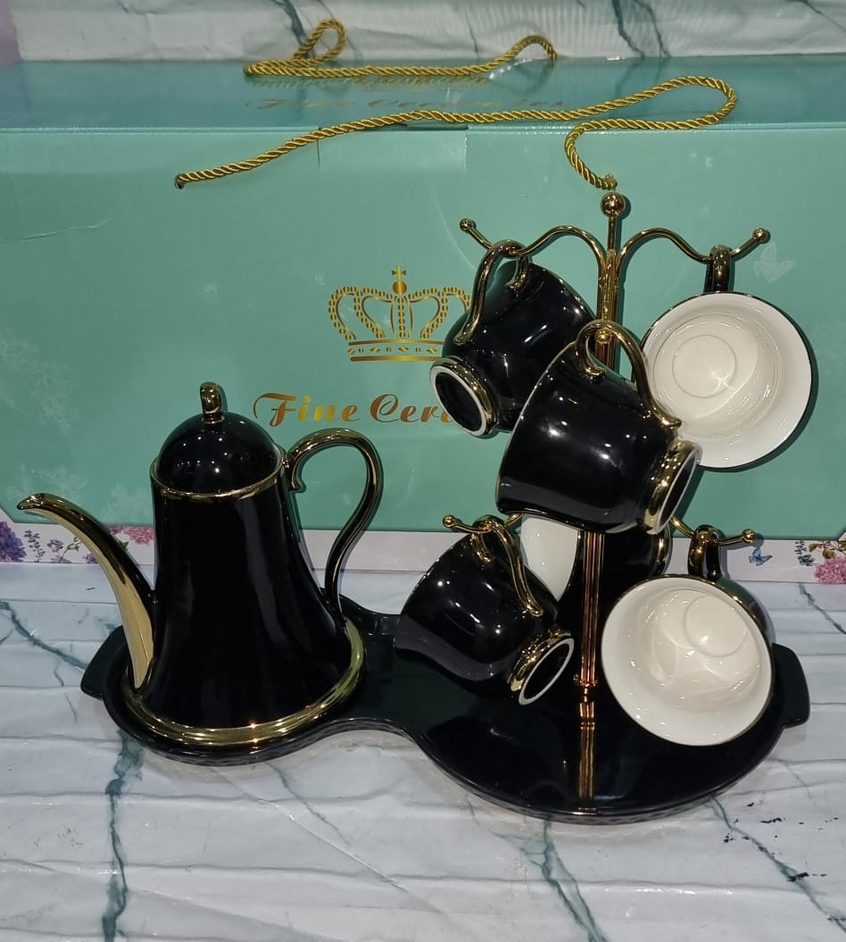 Fine ceramic 9pc tea set
