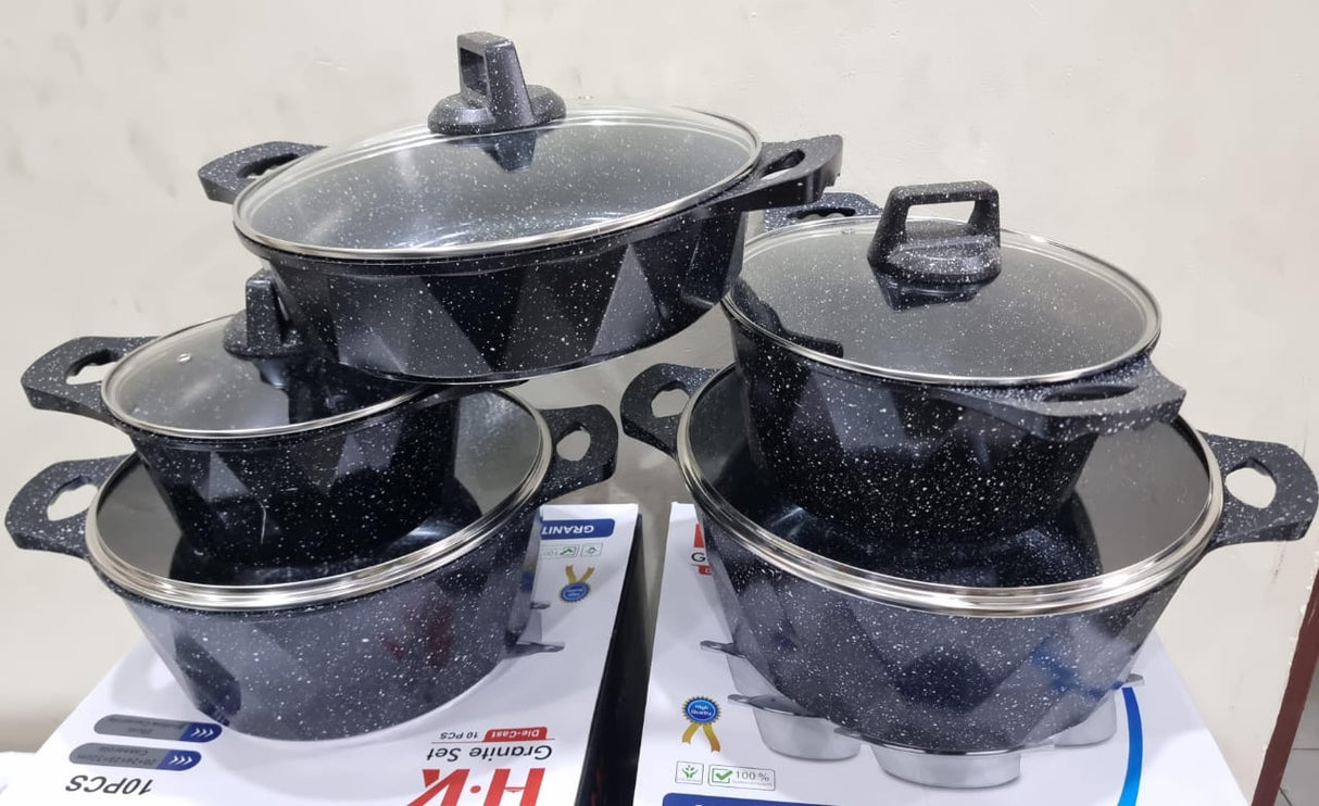 HK 10pc granite cookware Set