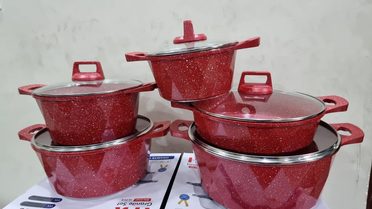 HK 10pc granite cookware Set