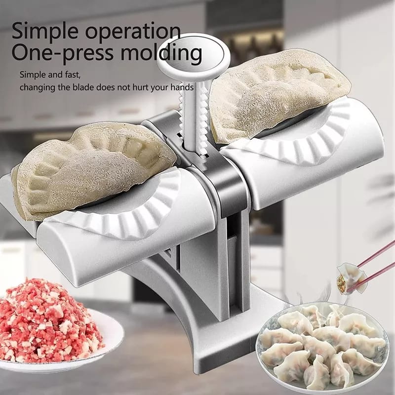 Fully Automatic Double Head Press Dumplings Machine.