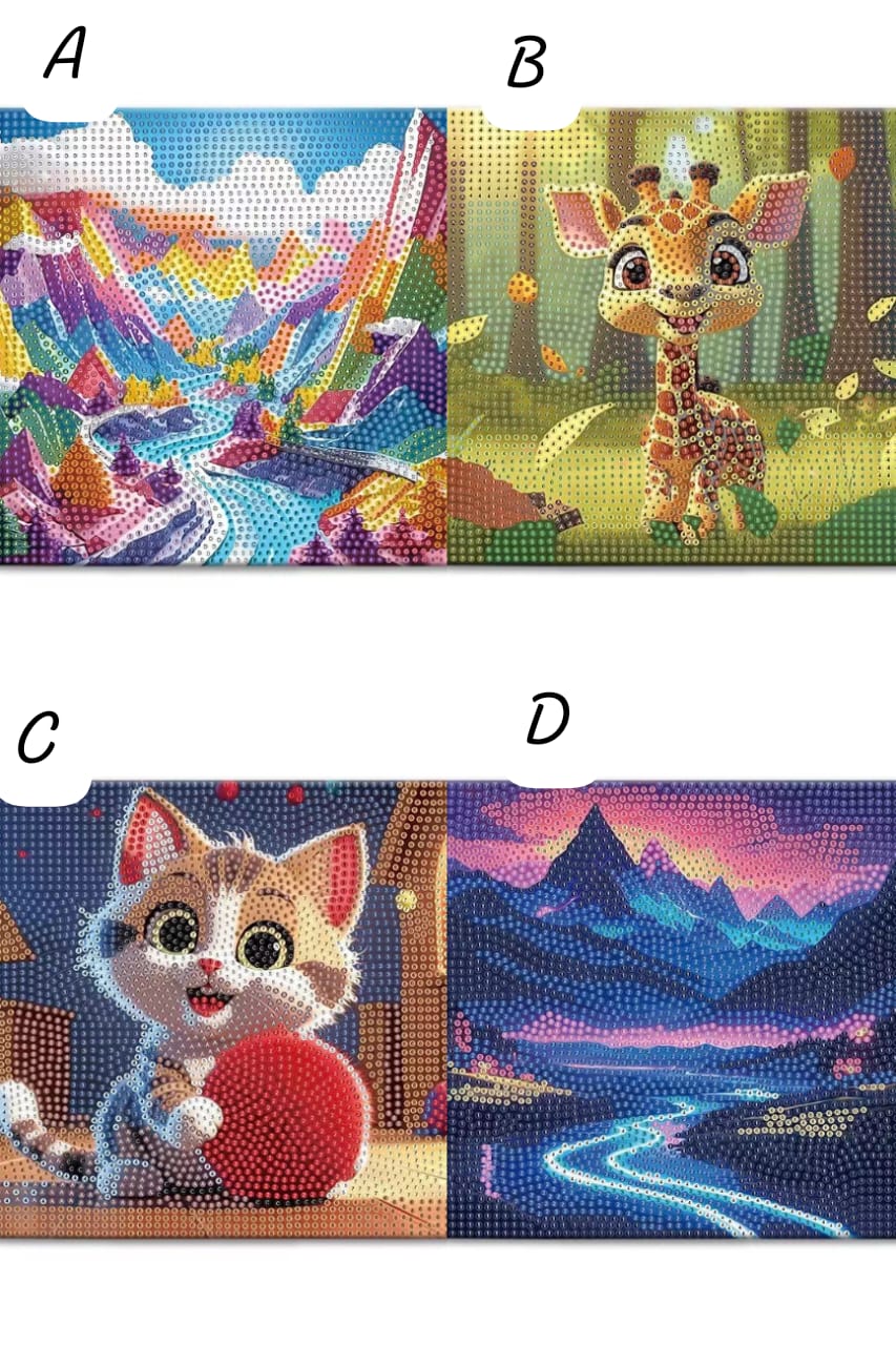 LED Diamond Kids Art set/Led diamond project/ painting Art