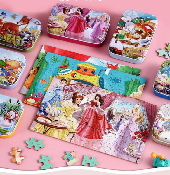 60 PC cartoon theme wooden Kids puzzle