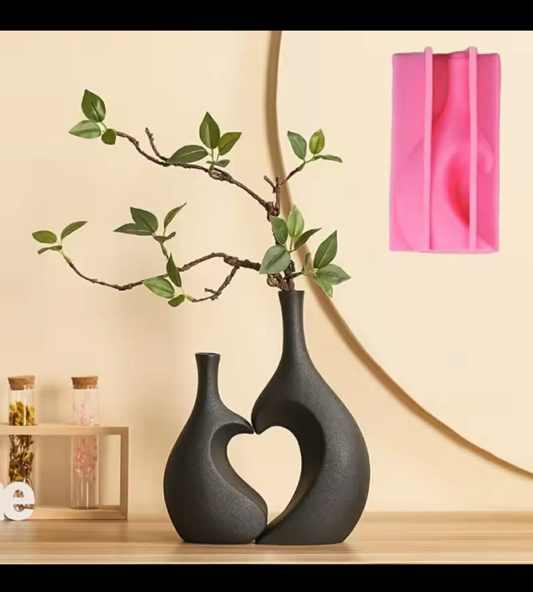 LARGE HOLLOW HEART VASE
