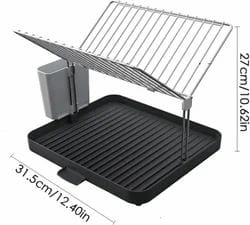 2 tier self draining dish drainer rack
