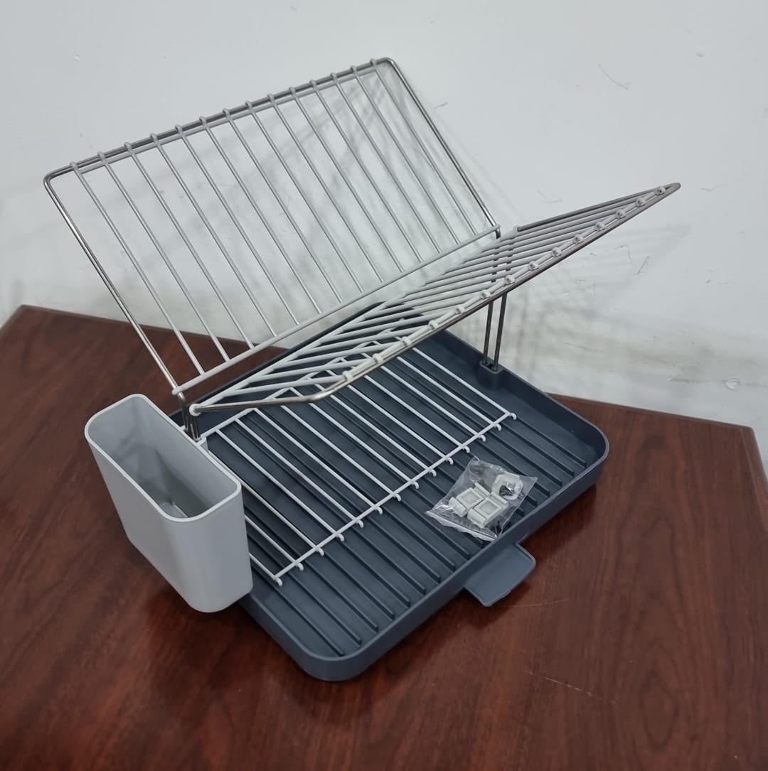 2 tier self draining dish drainer rack