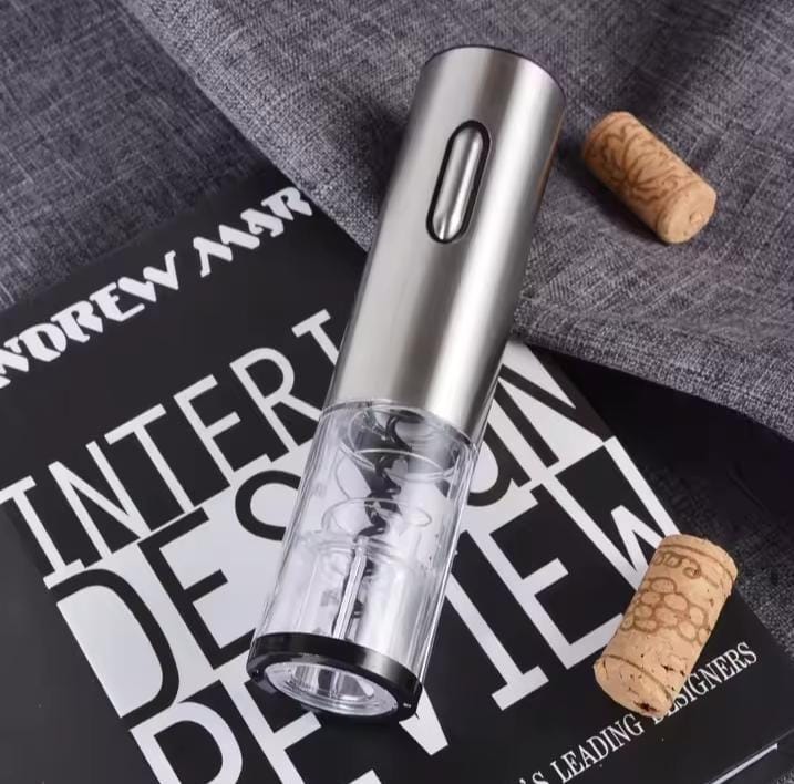 Electric wine bottle opener with foil cutter