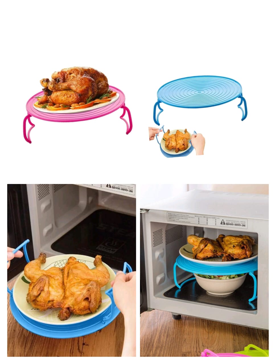 Multifunctional serving tray, or fridge/ Microwave placement rack organizer