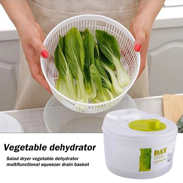 New Large 3Ltr Manual Salad Spinner,