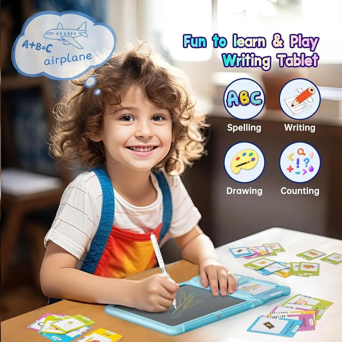 EchoPad card reader 8 inch LCD kids writing board screen