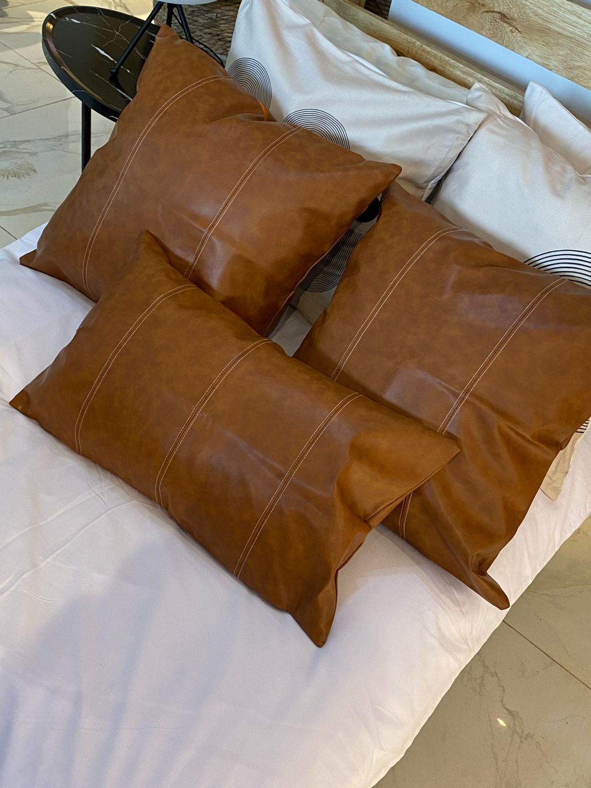 Premium quality leather Throw Pillow Cases