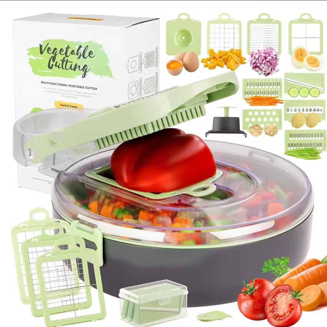 Multi-fuctional 9pcs vegetables chopper/cutter