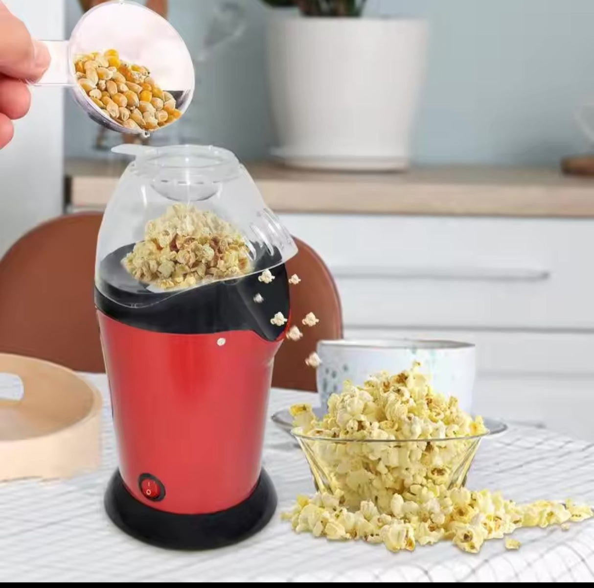 Oil free popcorn maker