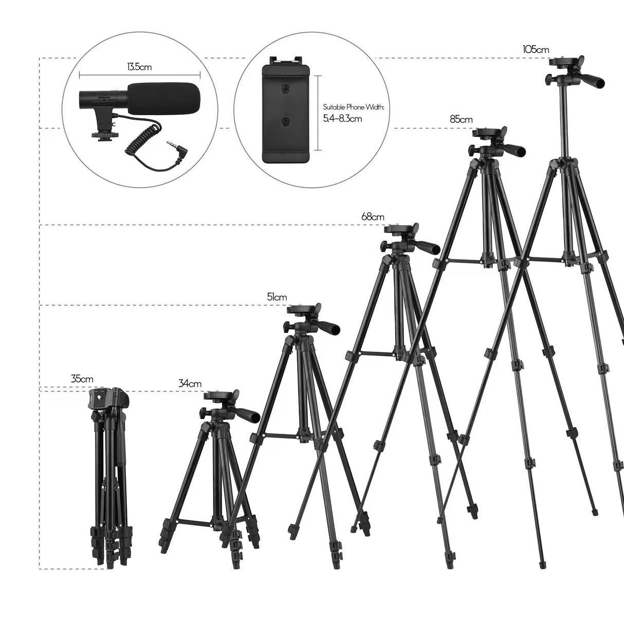 Vlogging kit KIT-05LM with tripod Stand