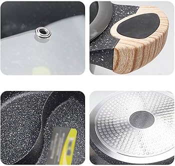 Single piece 28cm HonHey WOK granite partitioned cooking pot