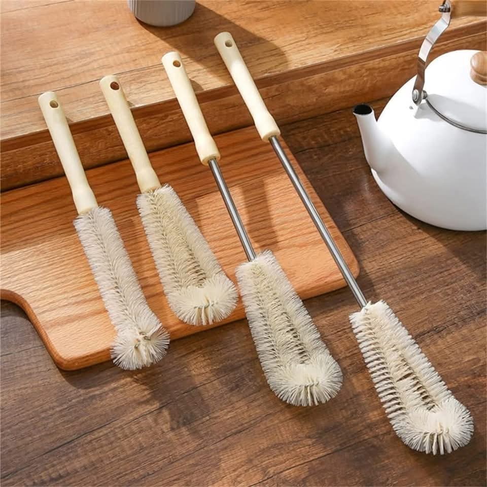 4 pcs Long Wooden handle bottle cleaner.