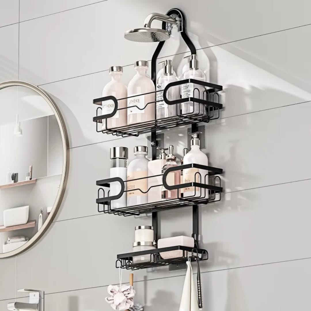 Premium Wall-Mounted Shower Organizer Rack