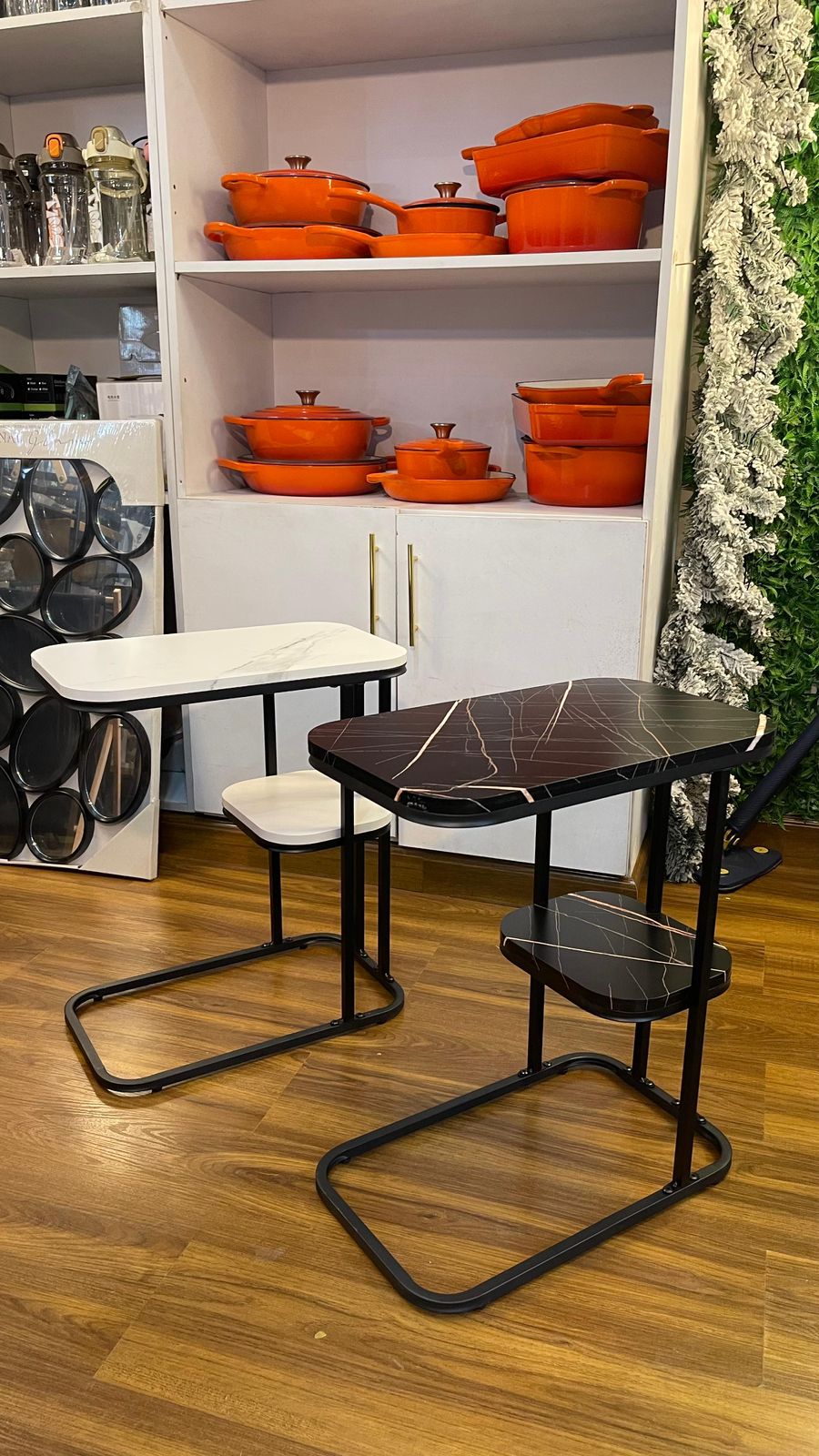 luxury marble textured side table