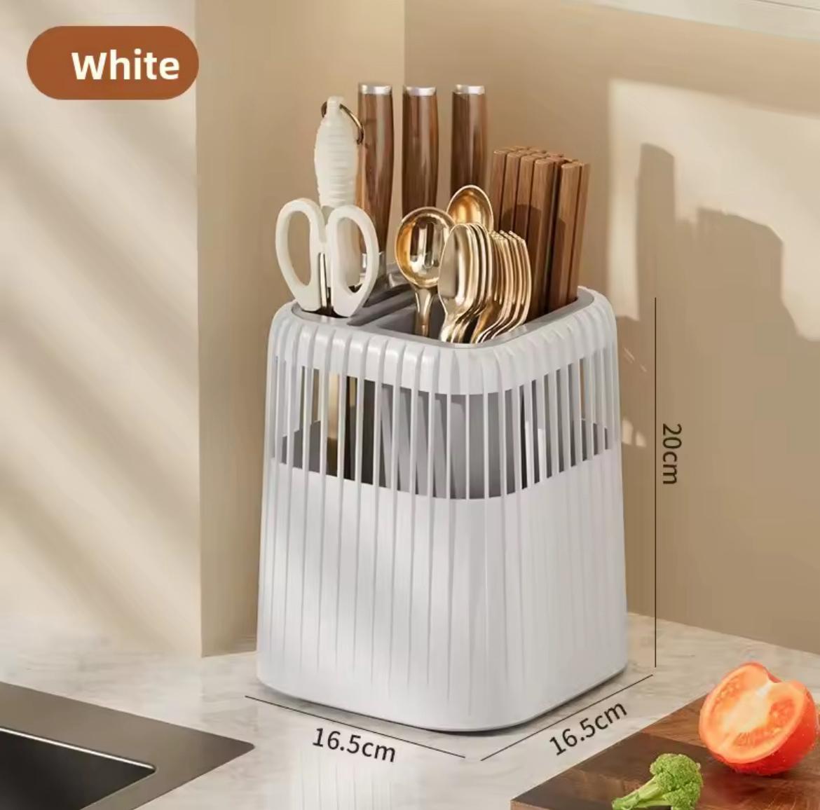 Multi-Functional Rotating Knife & Utensil Rack